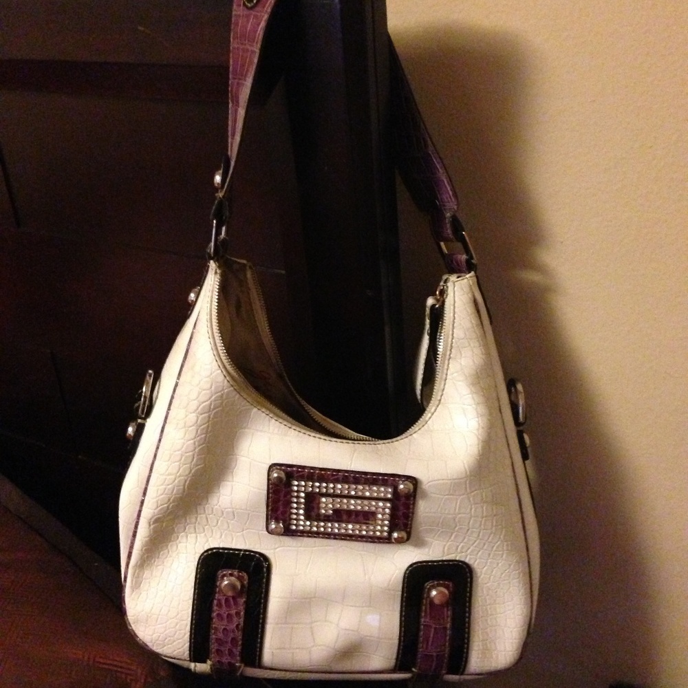 White Guess Purse